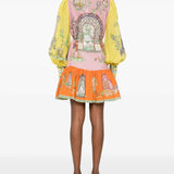 VESTIDO MINI ESTAMPADO DE INSPIRAÇÃO ARTÍSTICA