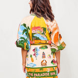 VESTIDO TIPO CAMISEIRO ESTAMPADO PARADISE
