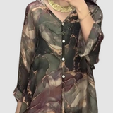Aurora™ Conjunto Elegante Impresso em Duas Peças