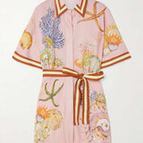 VESTIDO-CAMISEIRO ESTAMPADO COM CINTO
