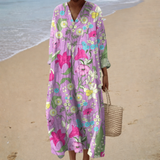 Vestido de Verão Flutuante com Estampa