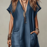 Vestido maxi boémio de caimento fluido sem esforço