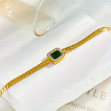 Bracelete Joana Verdejante com Esmeralda