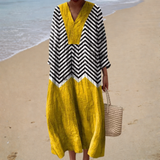 Vestido de Verão Estampado e Flutuante