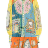 VESTIDO MINI ESTAMPADO DE INSPIRAÇÃO ARTÍSTICA