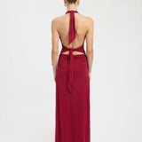 VESTIDO COMPRIDO HALTER COM COSTAS ABERTAS