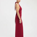 VESTIDO COMPRIDO HALTER COM COSTAS ABERTAS