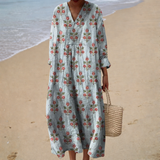 Vestido de Verão Estampado e Fluído