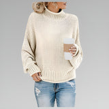 Amy - Pullover de Gola Alta Contemporâneo e Quente