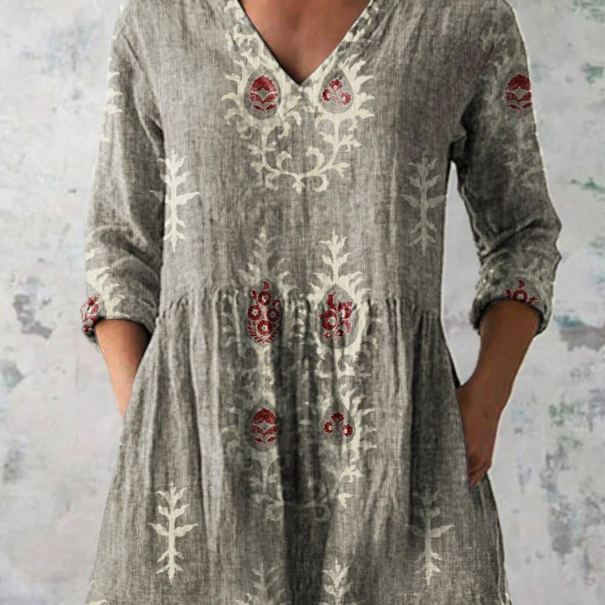 Elise | Blusa Longa com Decote em V