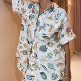 CONJUNTO CAMISEIRO ESTAMPADO MARINHO