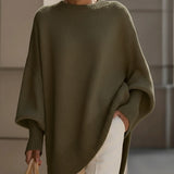 Bea - Pulôver Poncho Bege Chic