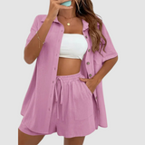 Frances™ Conjunto Elegante de Verão em Duas Peças