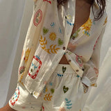 CONJUNTO DE CAMISA ESTAMPADA COM CALÇÕES