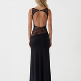 VESTIDO COMPRIDO DETALHE TRANSPARÊNCIA