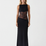 VESTIDO COMPRIDO DETALHE TRANSPARÊNCIA