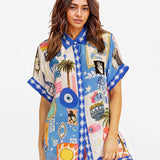 CONJUNTO CAMISEIRO ESTAMPADO MEDITERRÂNICO