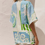 CONJUNTO ESTAMPADO COM SAIA CRUZADA