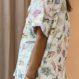CONJUNTO CAMISEIRO ESTAMPADO MARINHO