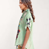 CONJUNTO CAMISA E CALÇÕES ESTAMPADO TROPICAL