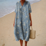 Vestido de Verão Estampado e Flutuante