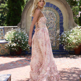 VESTIDO EM TECIDO TAPPETO ROSA ALGODÃO