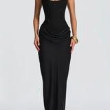 VESTIDO MAXI ESPARTILHO AJUSTADO