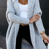 Élodie | Cardigan longo em malha com capuz