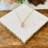 Colar com Pendente em Corte Esmeralda