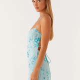 VESTIDO CURTO BORDADO COSTAS CRUZADAS