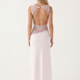 VESTIDO COMPRIDO DETALHE TRANSPARÊNCIA