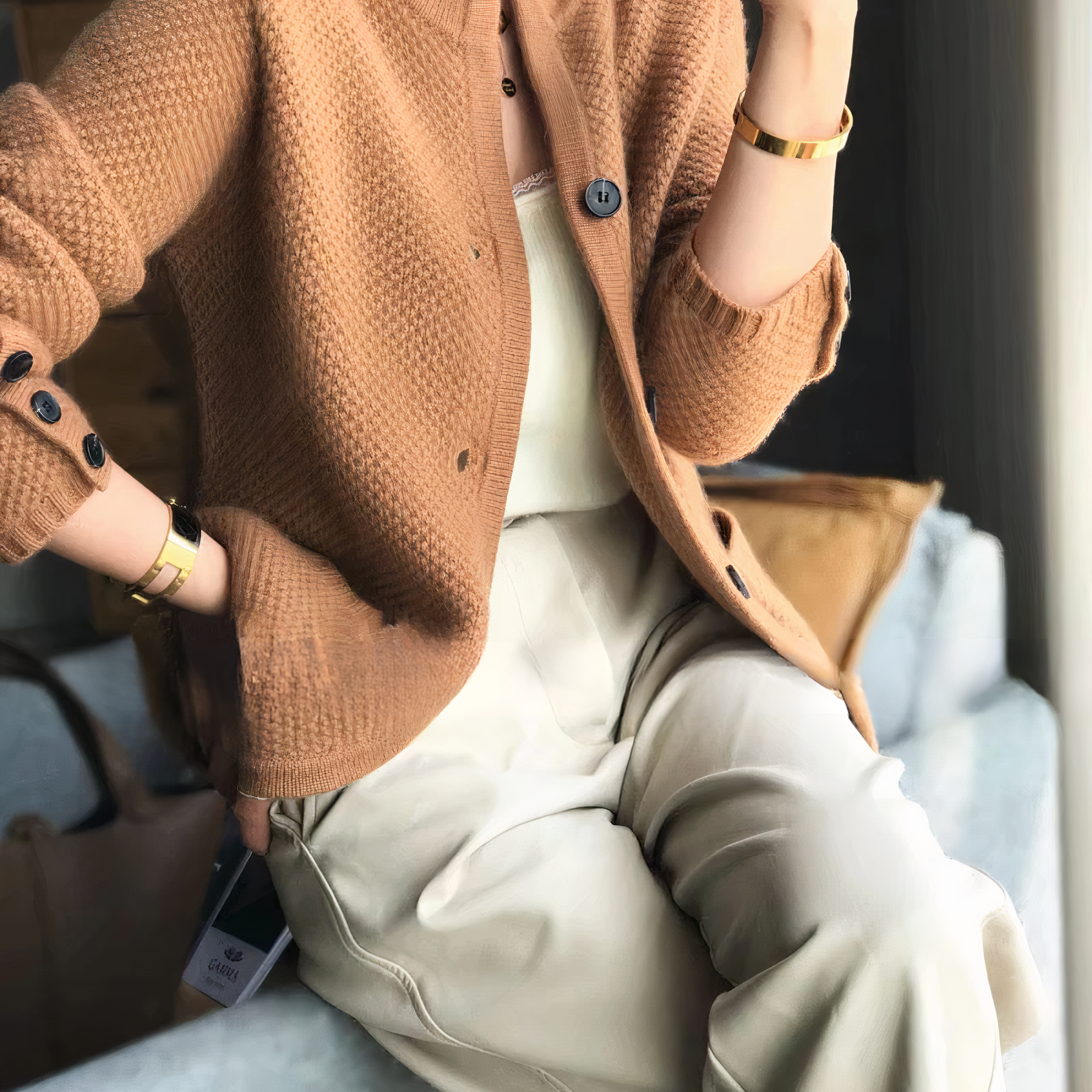 Aramis | Cardigan com botões para mulher | Moderno