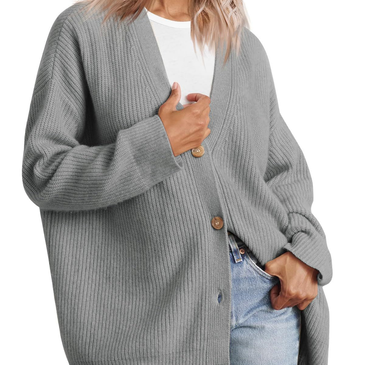 Aurel | Cardigan de gola em V para mulher | Tendência