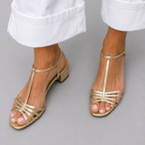 Allegra | Sandálias Douradas Elegância Diária