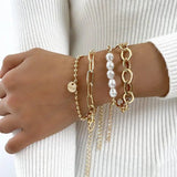 Pulseiras de Ouro com Pérolas
