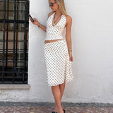 CONJUNTO HALTER MIDI ESTAMPADO