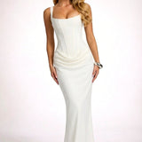 VESTIDO MAXI ESPARTILHO AJUSTADO