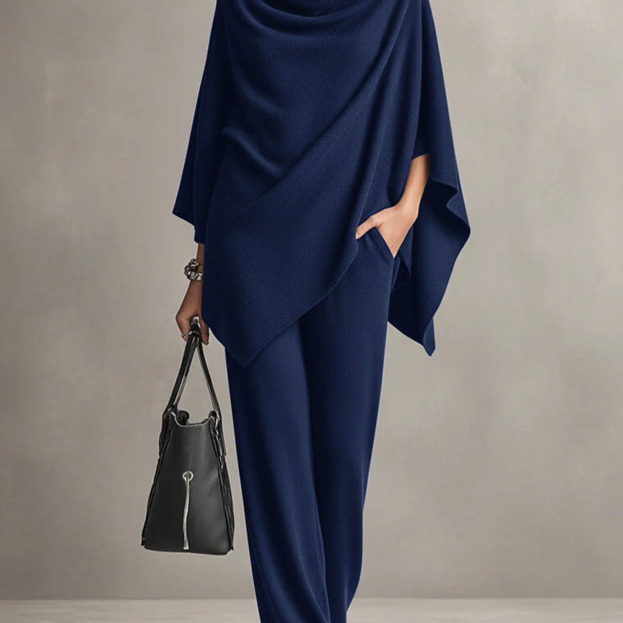 Sarina™ Conjunto Elegante com Drapeado em Duas Peças