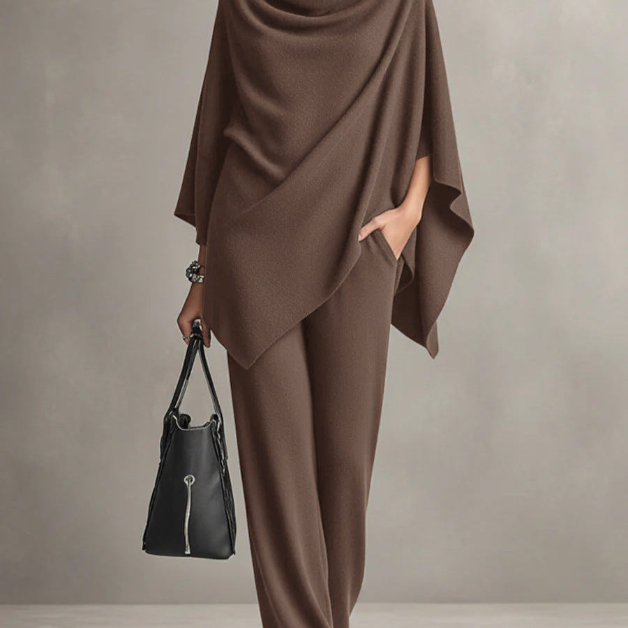 Sarina™ Conjunto Elegante com Drapeado em Duas Peças