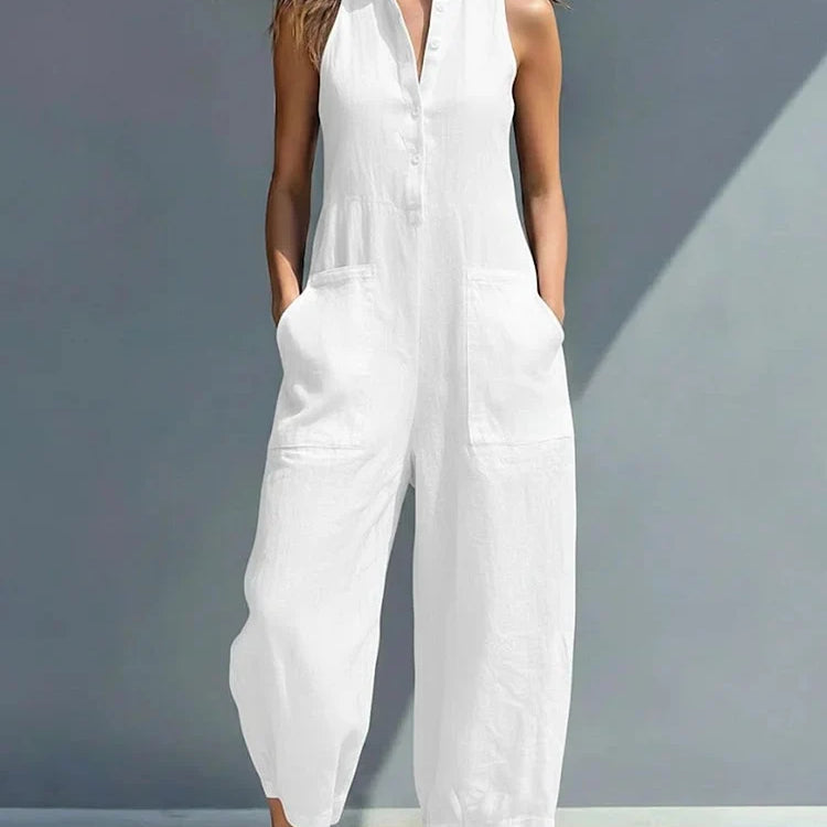 Lallie™ Macacão Elegante Sem Mangas