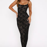 VESTIDO COMPRIDO DE RENDA JUSTO