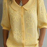 Sara – Blusa com Flores Bordadas