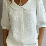 Sara – Blusa com Flores Bordadas