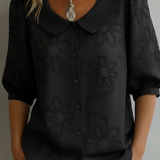 Sara – Blusa com Flores Bordadas