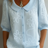 Sara – Blusa com Flores Bordadas