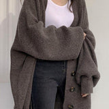 Página | Cardigan longo com botões para mulher | Moderno