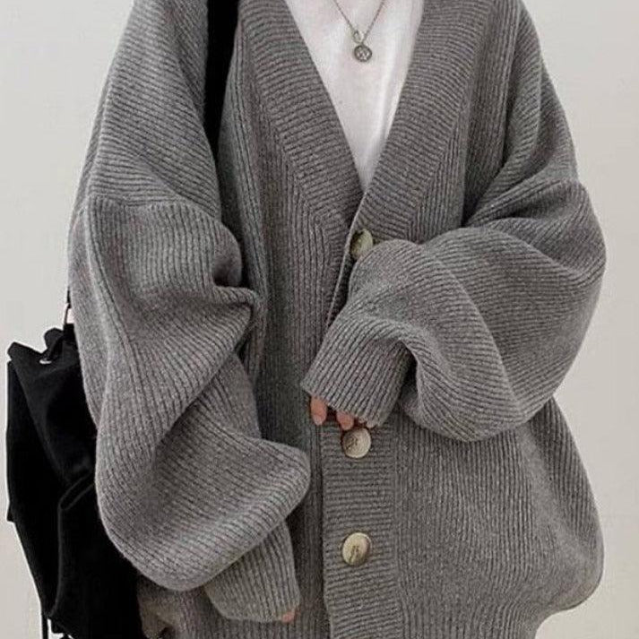 Página | Cardigan longo com botões para mulher | Moderno