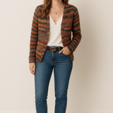 Pamela | Cardigan multicolorido para mulher | Moderno