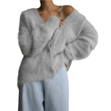 Pascale | Cardigan de gola em V para mulher | Moderno
