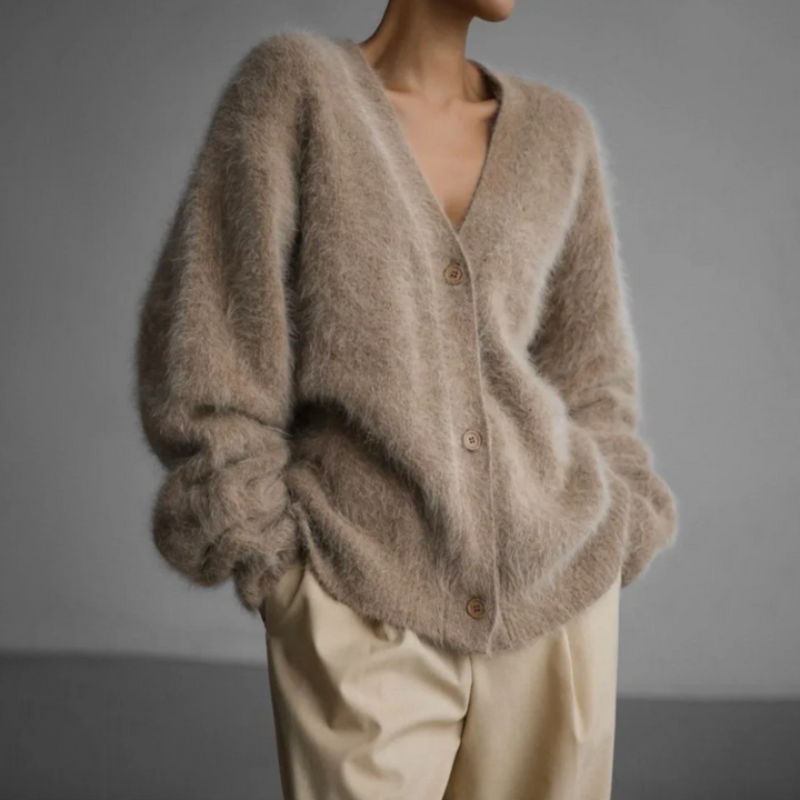 Pascale | Cardigan de gola em V para mulher | Moderno